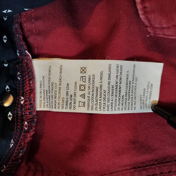 Prana Slim Fit Chinos - Red - Picture 4 of 8